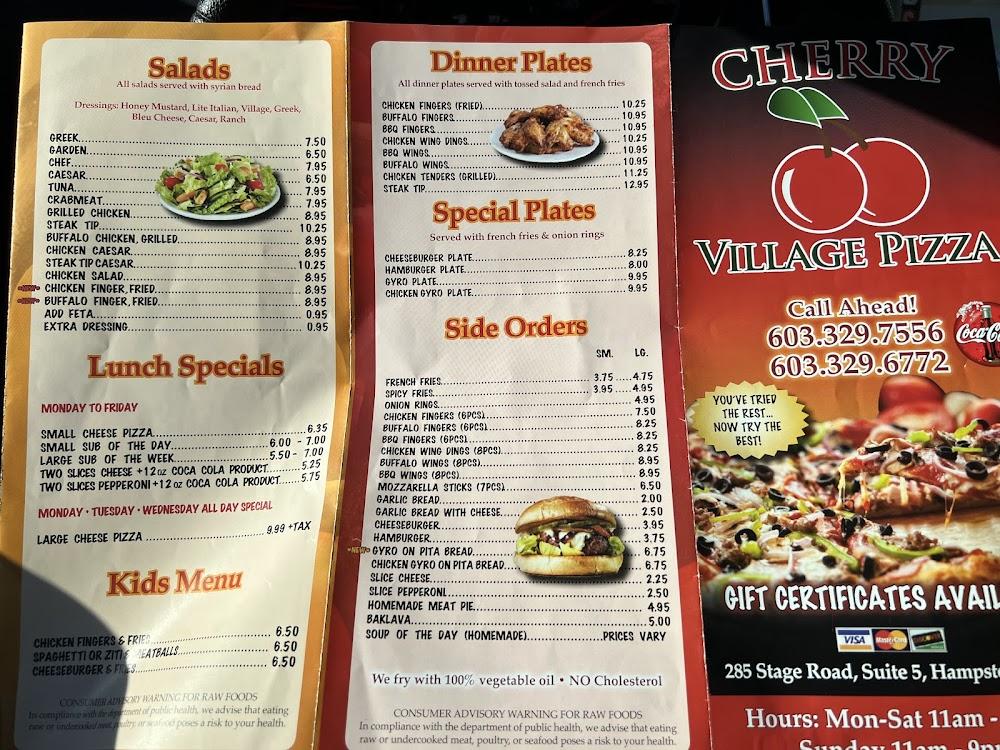Cherry Village Pizza Menu image 4